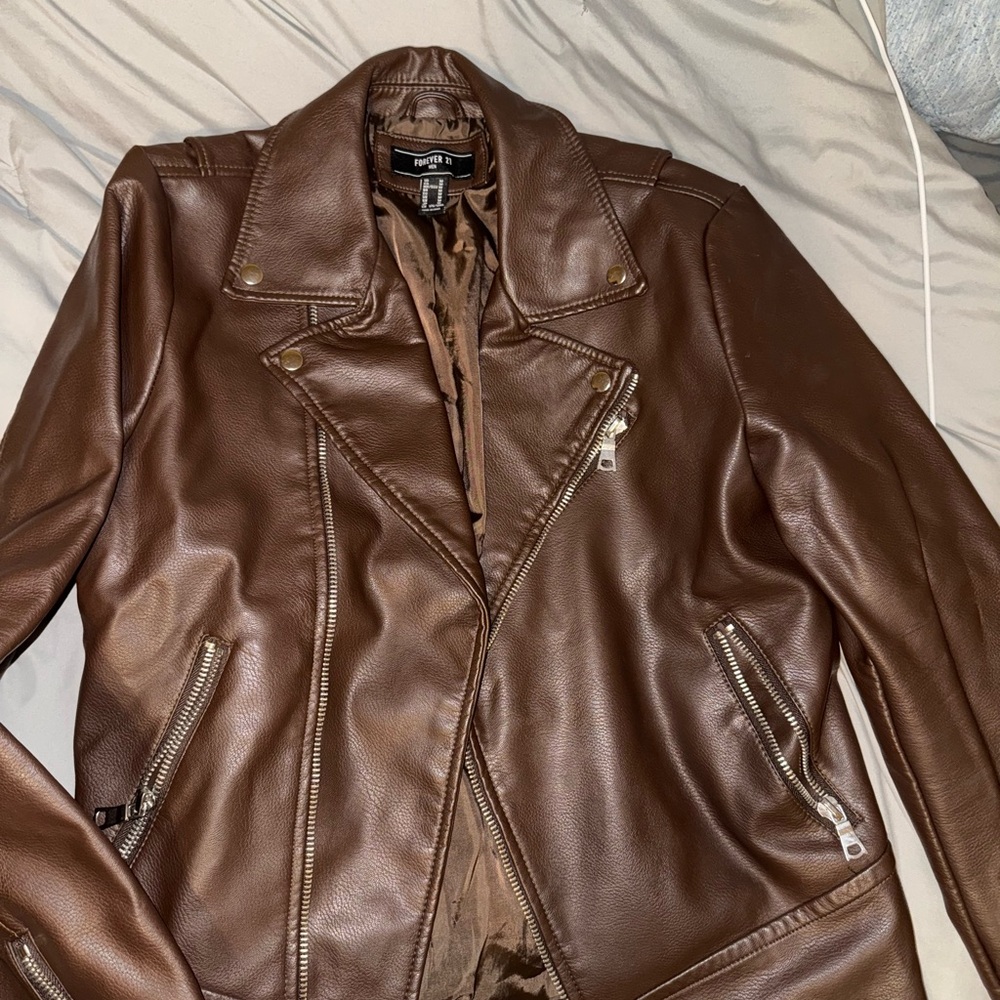 Forever 21 Brown Leather Jacket